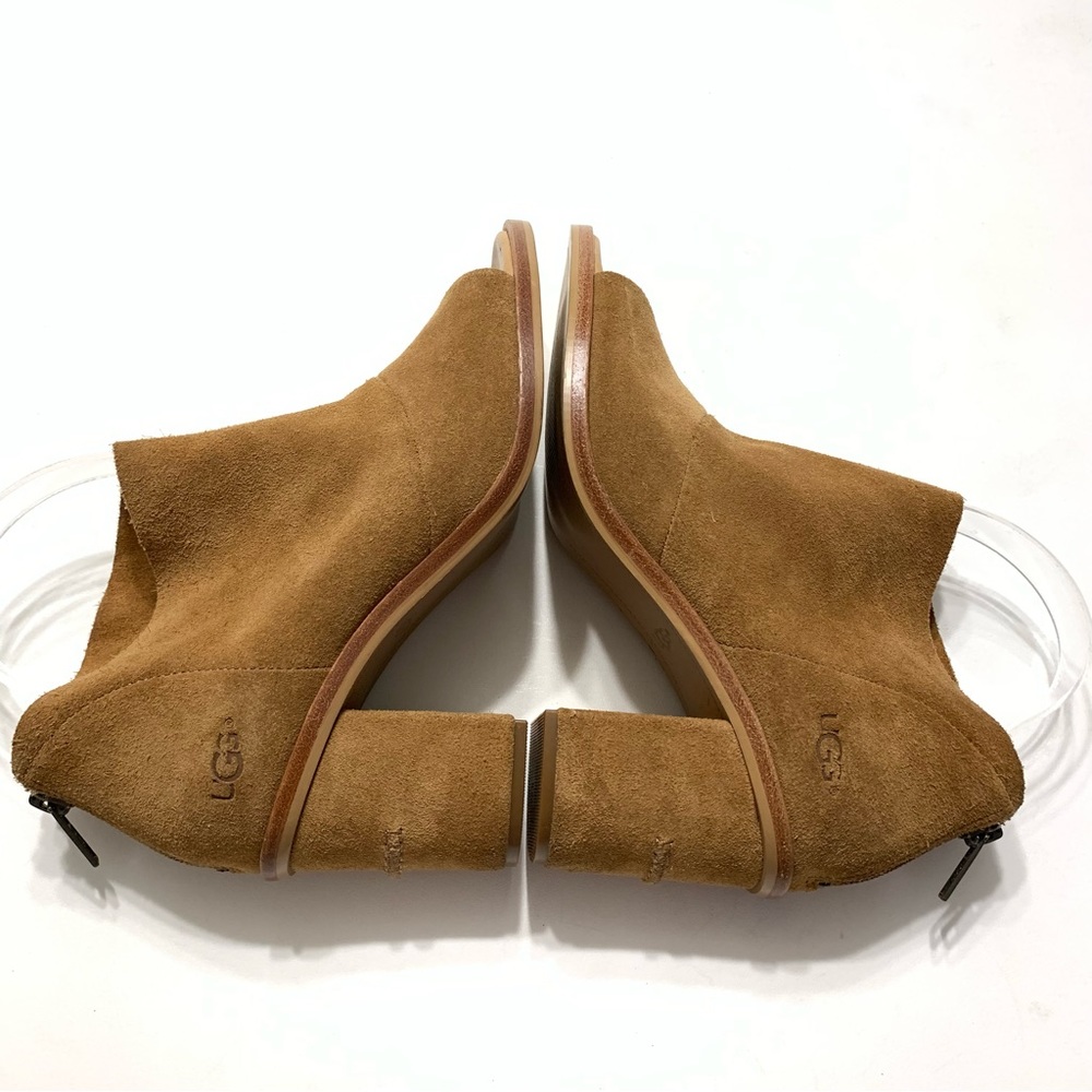 Ugg Ginger Open Toe Suede Boot Ankle Bootie - image 4